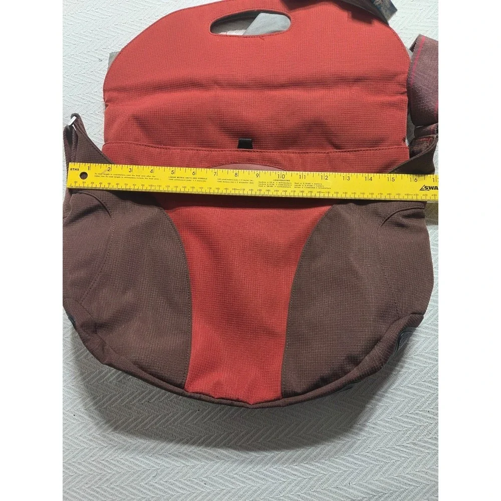KEEN Hybrid Think Messenger Bag Red Brown Rubber Bottom Crossbody Tote